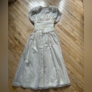 Ivory Sparkle Chiffon Dress